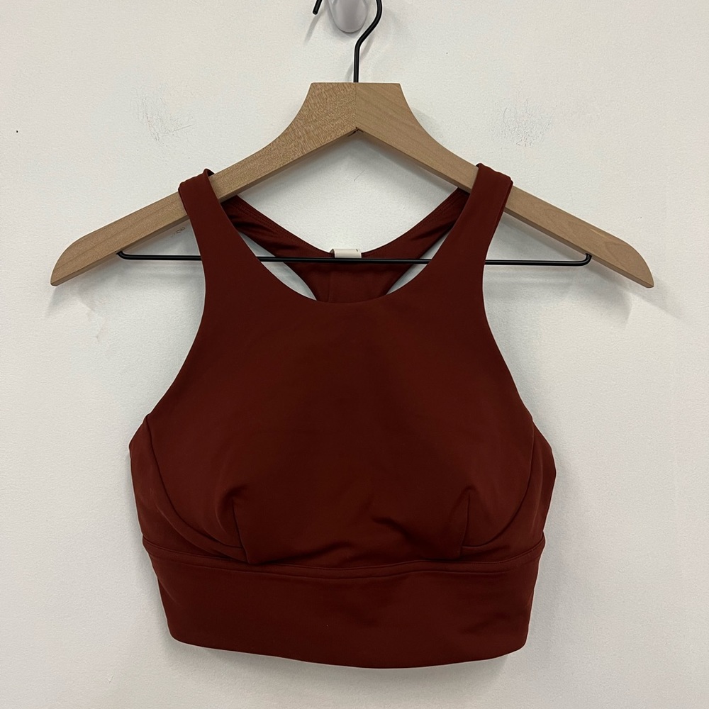Mauve LuluLemon size 8 Tank Top/Padded Sports Bra